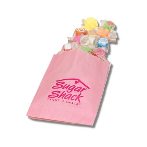 Image of a Pink Candy Glassine Lined Gourmet Paper Bag.