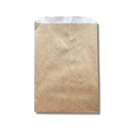 Image of Brown Recycled Natural Glassine Lined Gourmet Paper Bag.